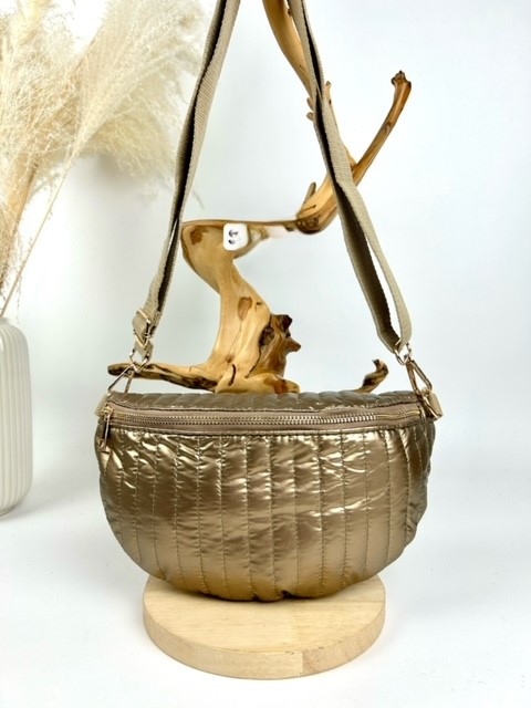 Sac banane matelassé bronze