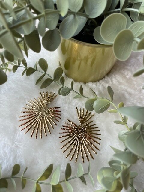 Boucles d'oreilles dorées acier inoxydable
