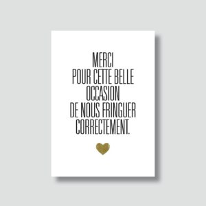 Carte de remerciement