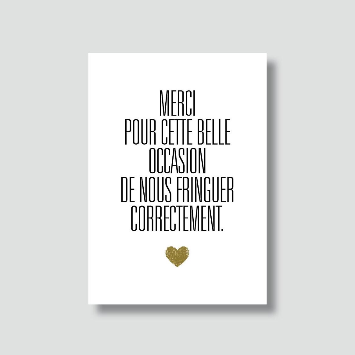 Carte de remerciement
