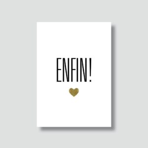 Carte postale mariage " ENFIN"