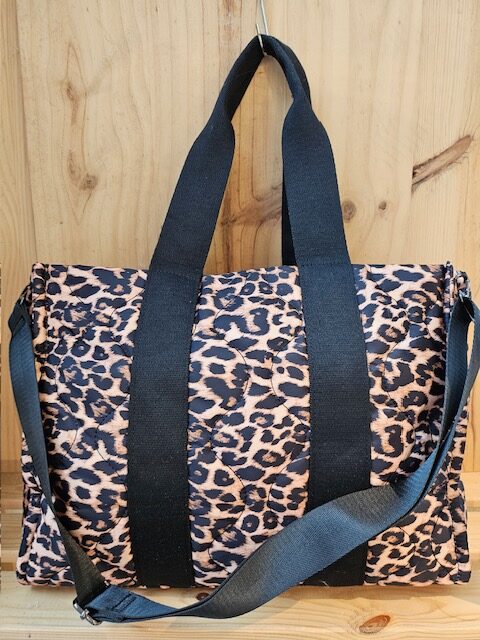 Sac cabas matelassé léopard