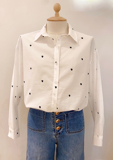 Chemise à motifs coeurs femme – Image 2