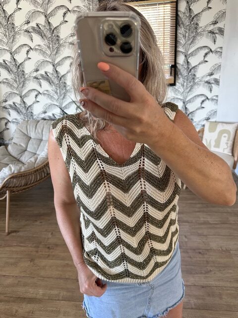 Top été femme en maille