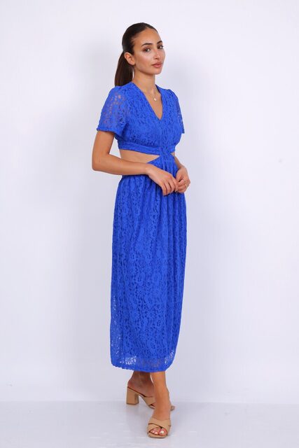 Robe longue dentelle avec dos nu – Image 3