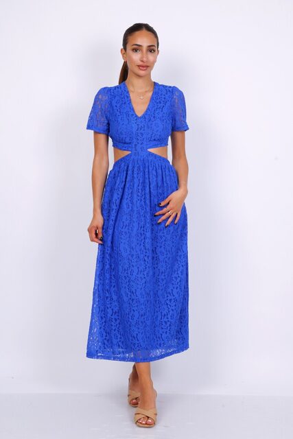 Robe longue dentelle avec dos nu – Image 4