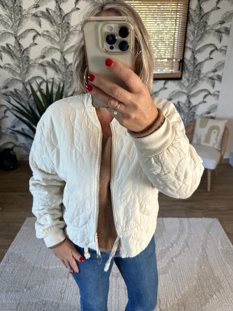 Veste matelassée écrue