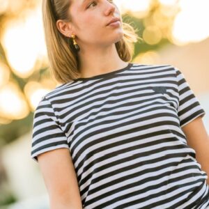 Tee-Shirt Marinière Coeur Noir