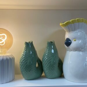 Mini vase poisson vert